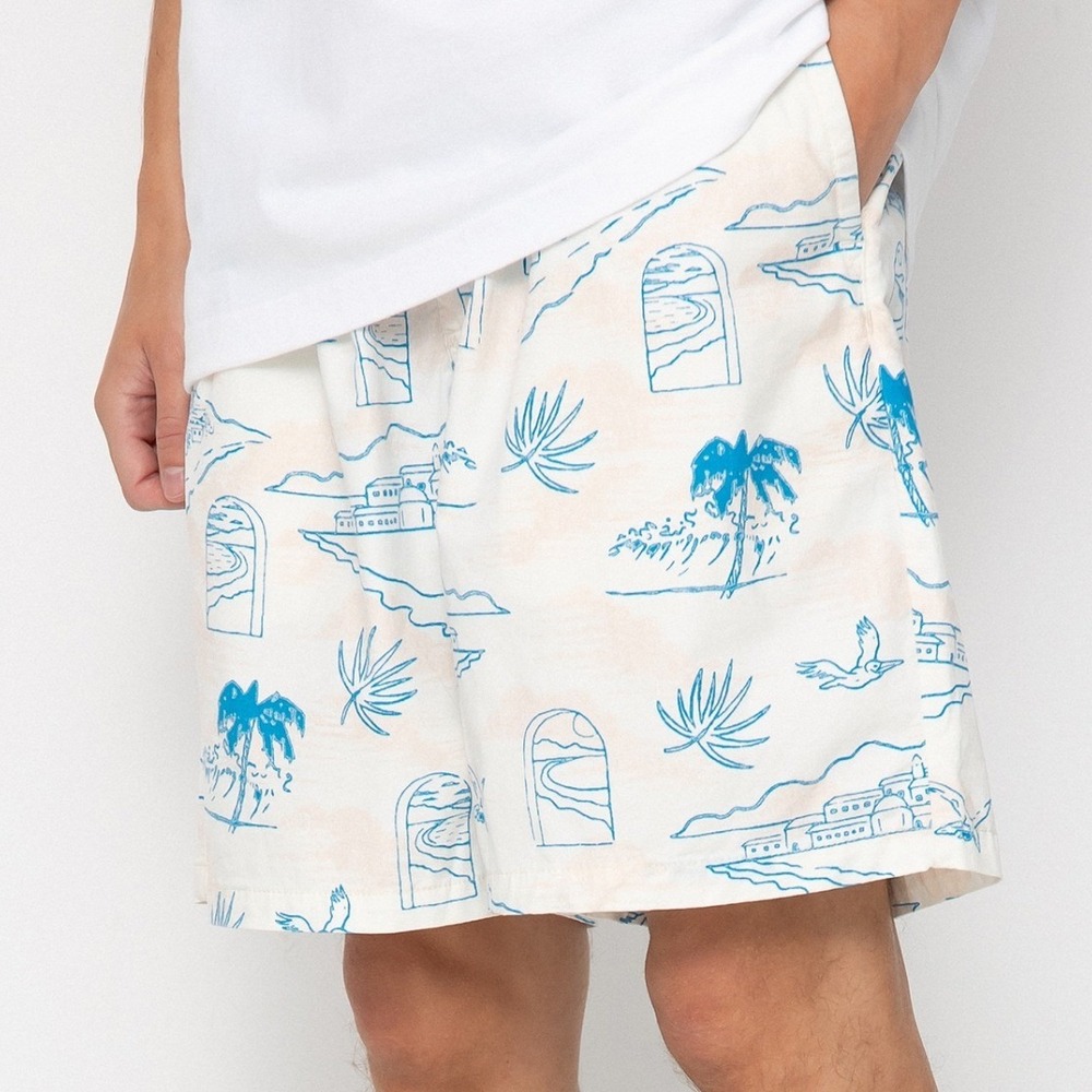 Vans Range Relaxed Fit Elastic Drawstring Waist Short Marshmallow/Malibu Blue XL